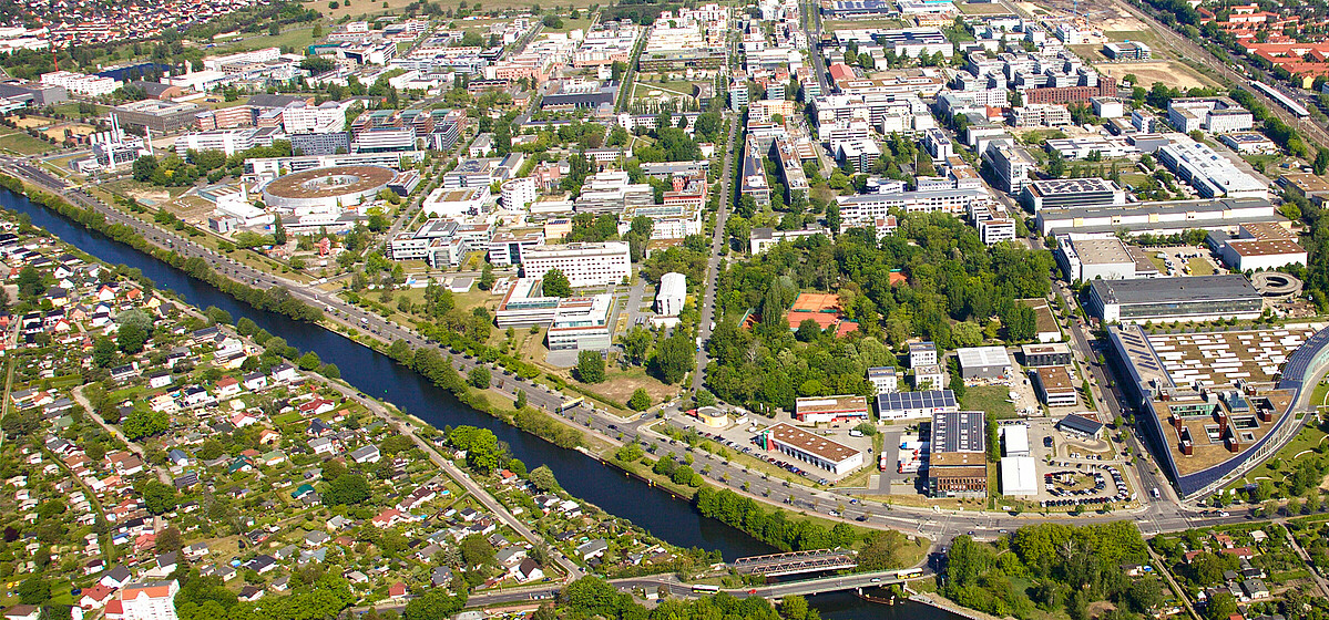 The massive Adlershof science and technology park from the air Adlershof technology park