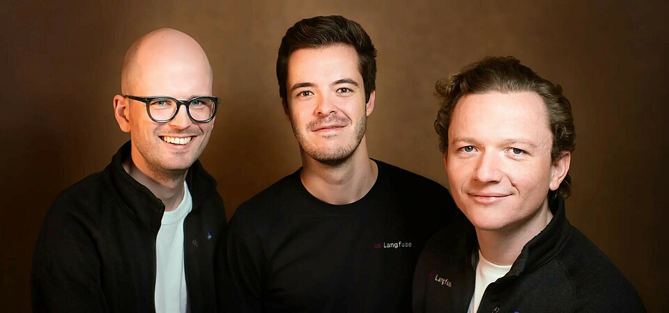 The Langfuse founders: Clemens Rawert (COO), Max Deichmann (CTO), Marc Klingen (CEO), The Langfuse founders: Clemens Rawert (COO), Max Deichmann (CTO), Marc Klingen (CEO),