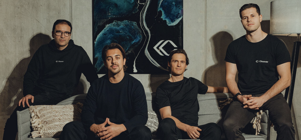The Cloover founders: Vivek Jain (CTO), Yodok Betschart (CEO), Peder Broms (CEO, CFO, Valentin Gönczy (CPO/COO) The Cloover founders: Vivek Jain (CTO), Yodok Betschart (CEO), Peder Broms (CEO, CFO, Valentin Gönczy (CPO/COO)