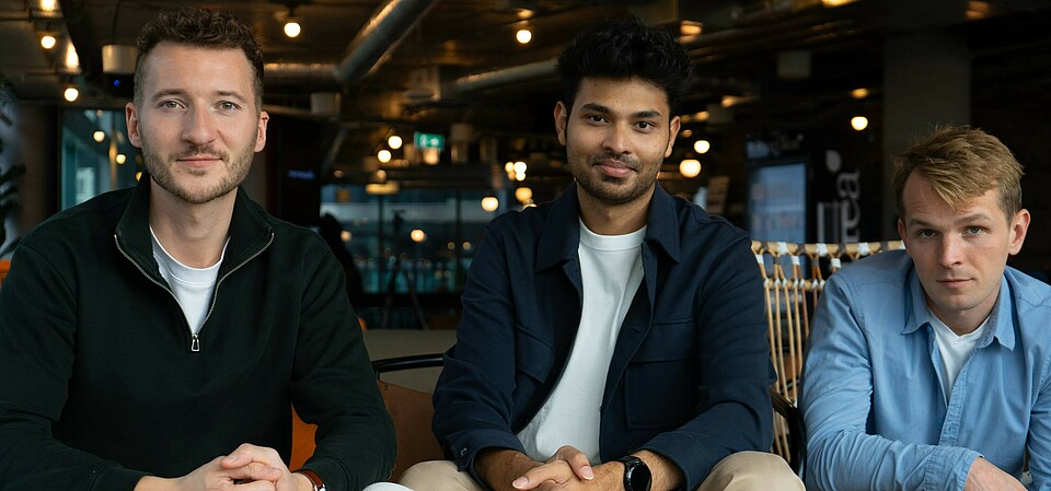 The AnyTax founders: Moritz Kuder, Yash Gadiya and Kirill Luzhnov