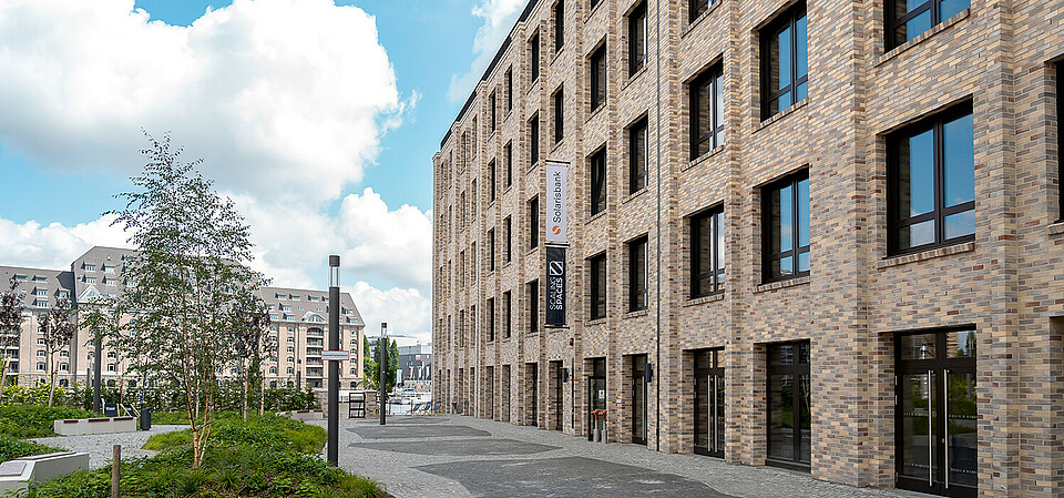 A modern brick building in Berlin is home to Solaris Group