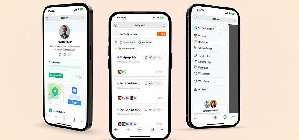 The Zeeg platform combines appointment booking and CRM functions in one tool. The Zeeg platform combines appointment booking and CRM functions in one tool.