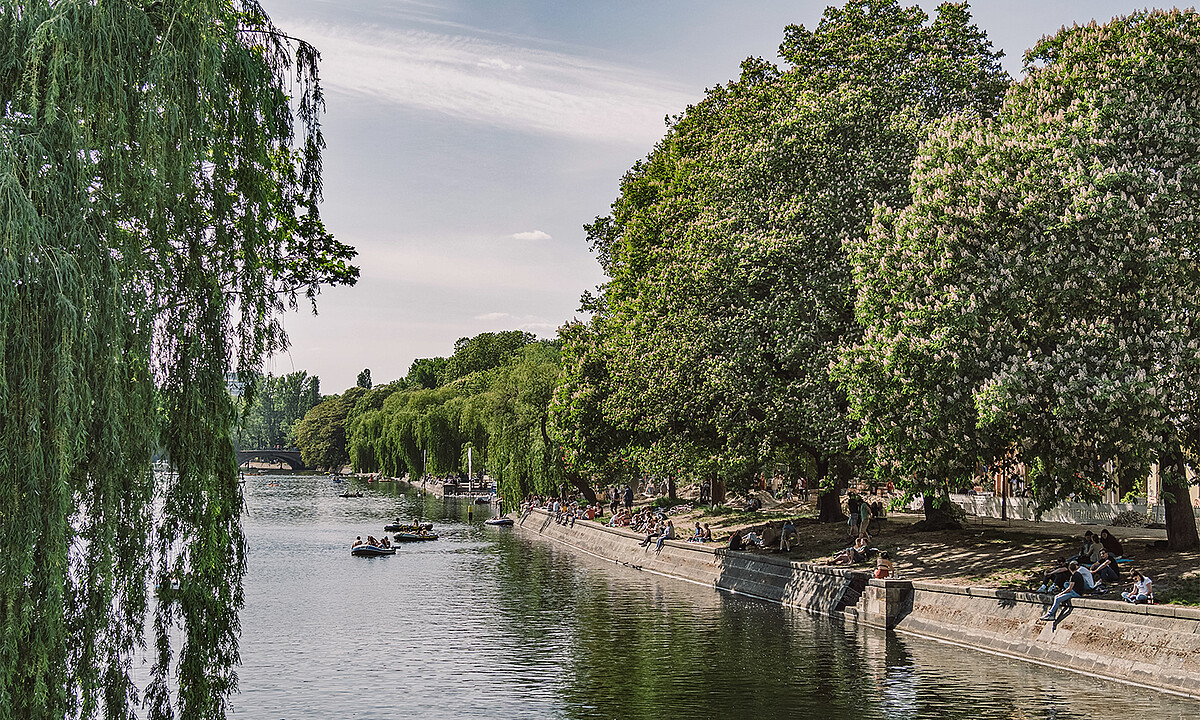 View of the Landwehr Canal in Berlin