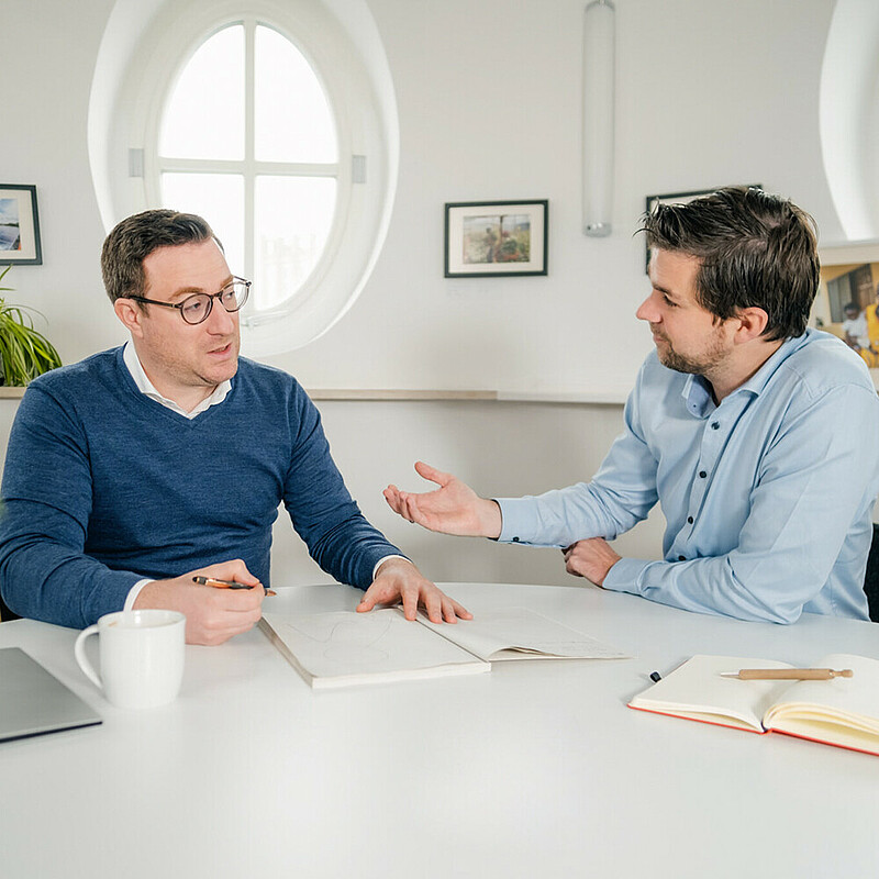 The co-founders of ecoligo Martin Baart and Markus Schwaninger