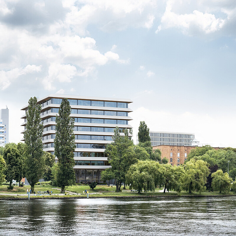 Berlin Center for Gene and Cell Therapies : View from Nordhafen on the planned building 