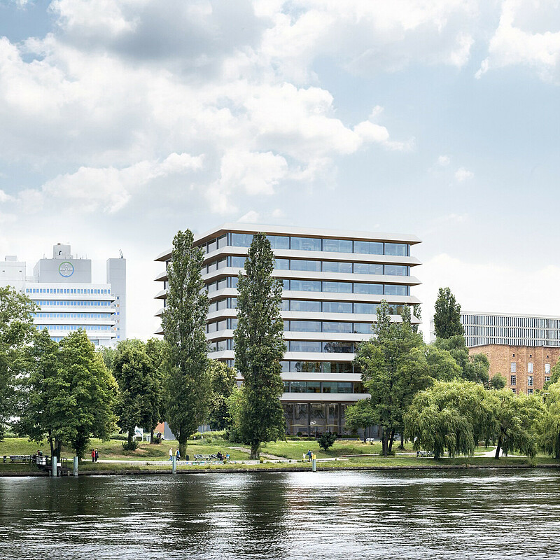 Berlin Center for Gene and Cell Therapies : View from Nordhafen on the planned building