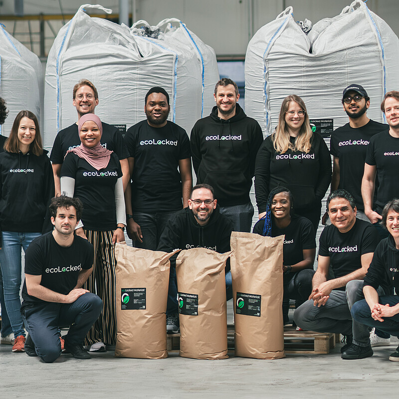 ecoLocked team in its production plant 