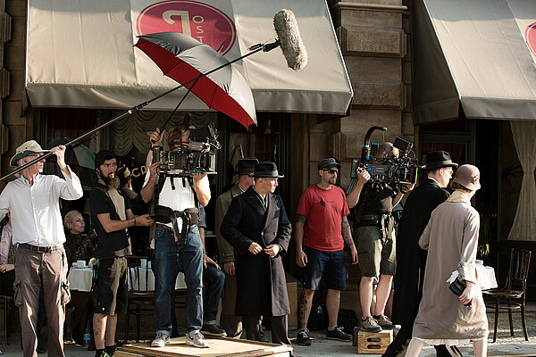 A scene from Babylon Berlin shot on location in Berlin.