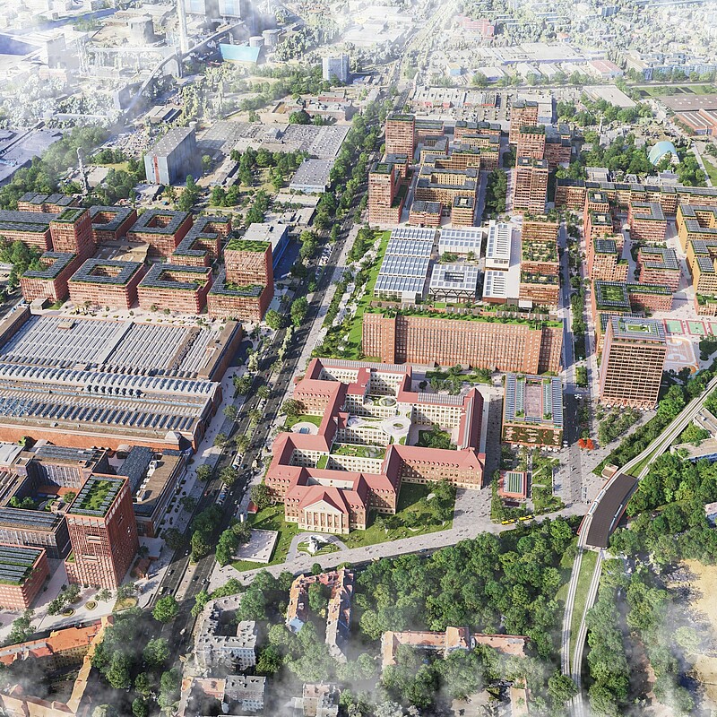 Visualization of the Siemensstadt Square development project